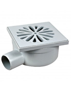 SIFON PARDOSEALĂ 150x150 MM, IEȘIRE LATERALĂ Ø50