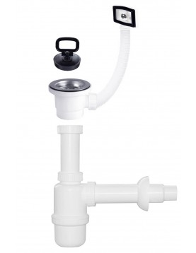 SIFON CU PAHAR DECANTOR 1”1/2 ȘI VENTIL 2"1/2x1"1/2